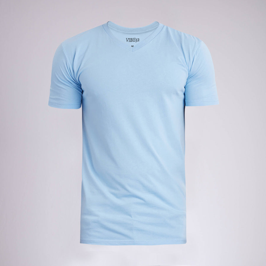 Ice Blue Signature V-Neck Tee