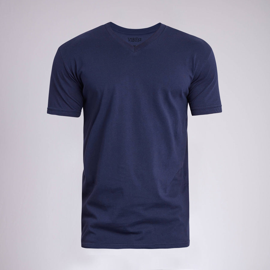 Navy Signature V-Neck Tee