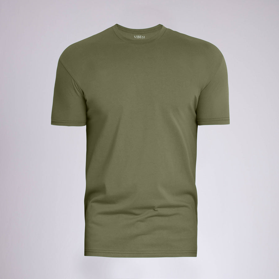 Military Green Signature Crew Neck Tee