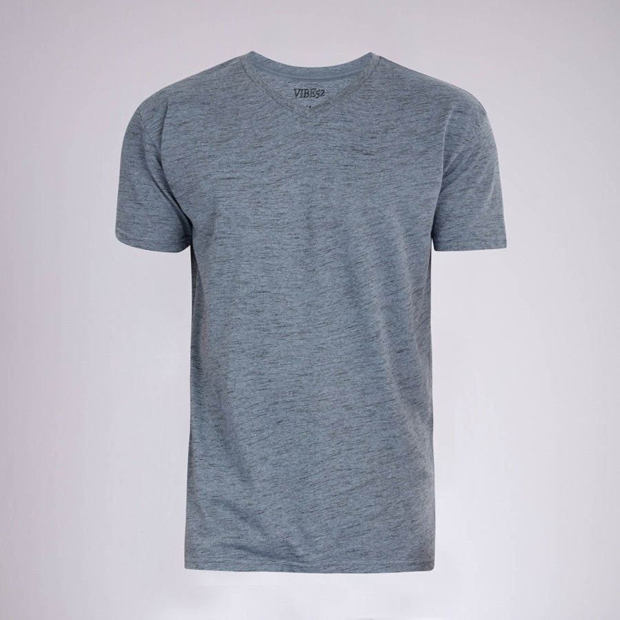 Carbon Sky Blue Signature V-Neck Tee