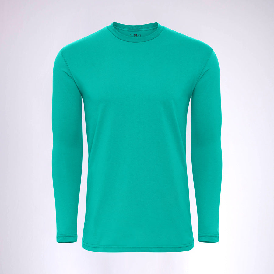 Green Signature Long Sleeves Crew Neck Tee