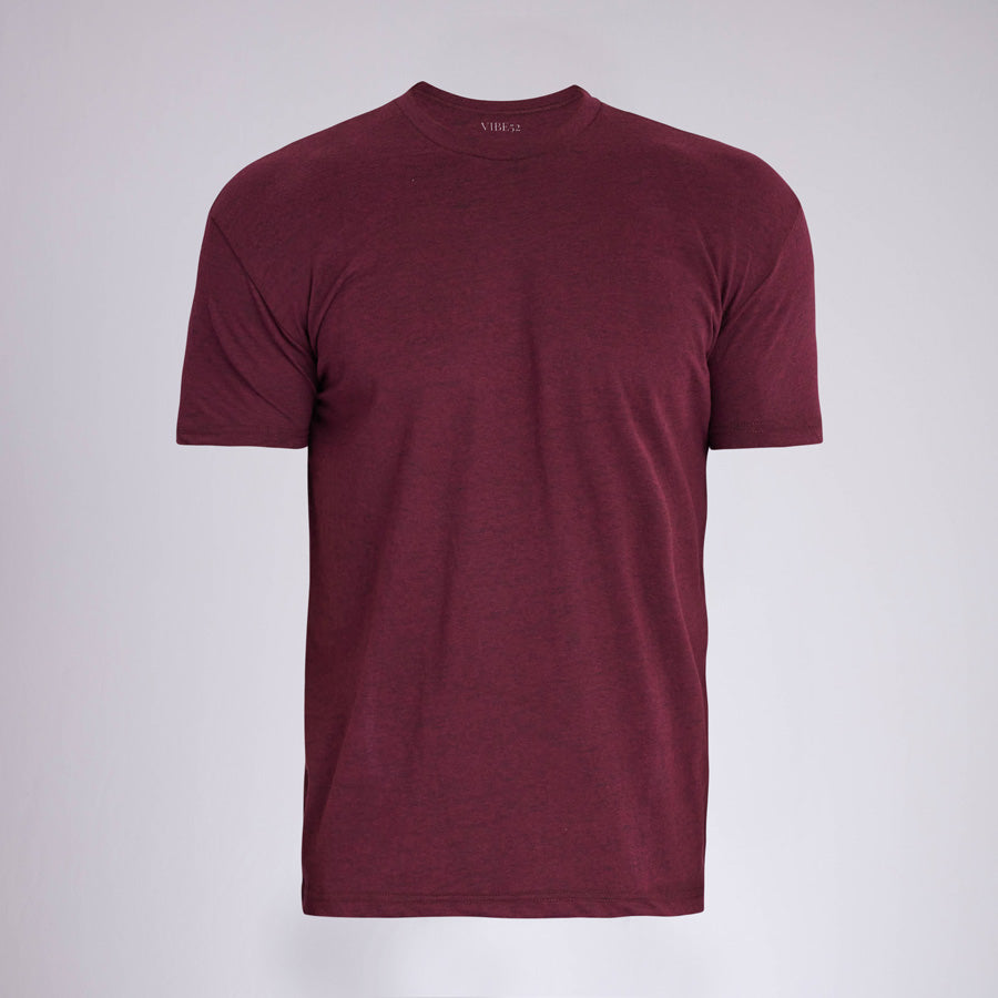 Heather Maroon Signature Crew Neck Tee