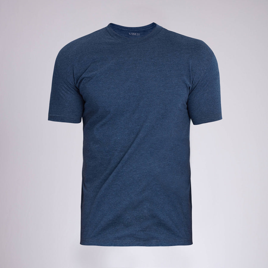 Heather Navy Signature Crew Neck Tee