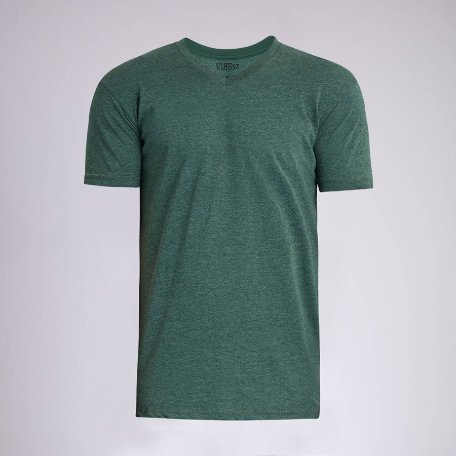 Heather Olive Signature V-Neck Tee