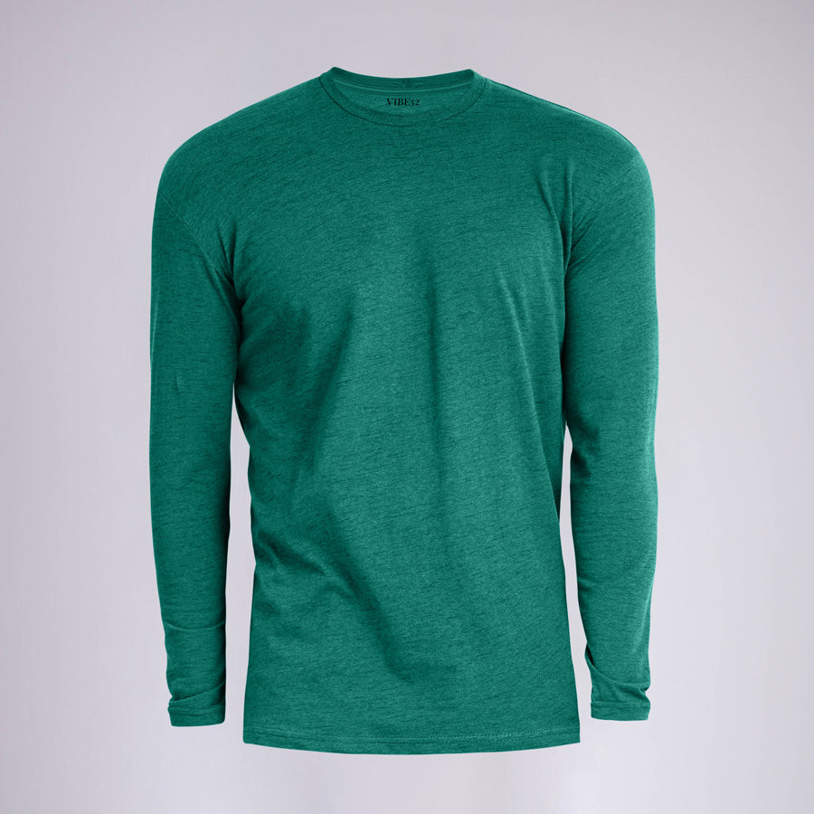 Carbon Green Signature Long Sleeves Crew Neck Tee