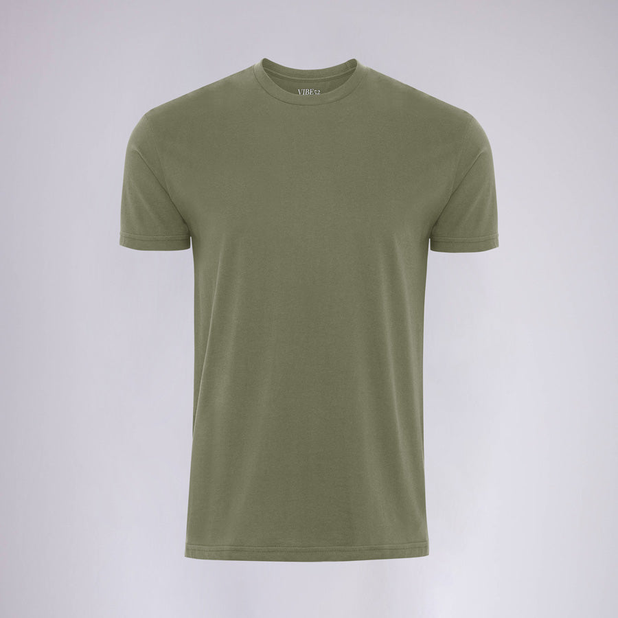 Military Green Premium Crew Neck Tee