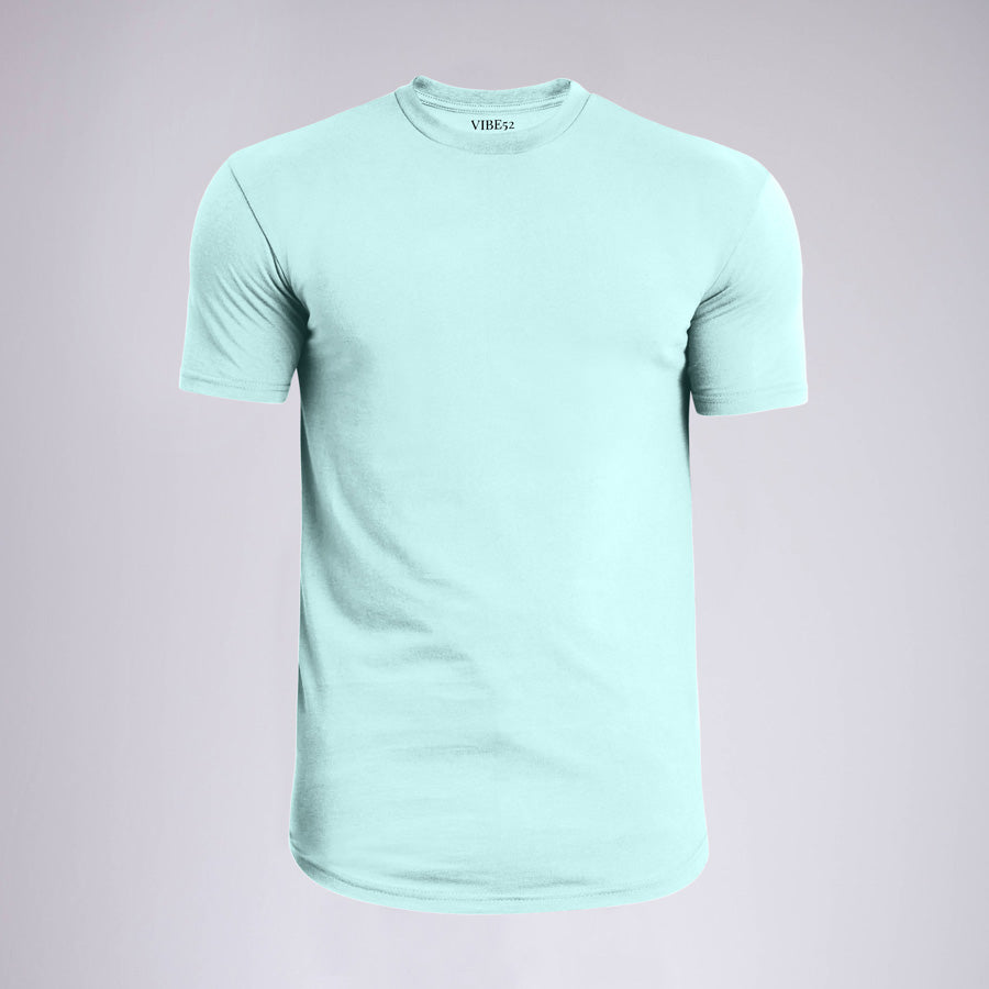 Mint Signature Curve Hem Crew Neck Tee