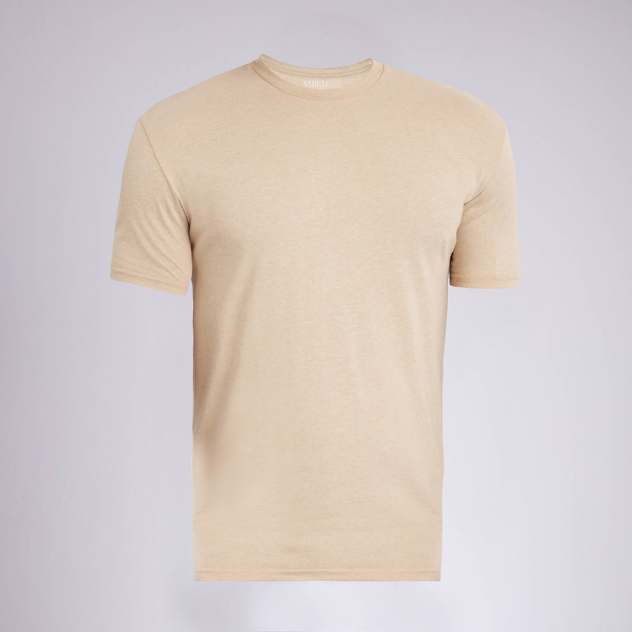 Heather Camel Signature Crew Neck Tee