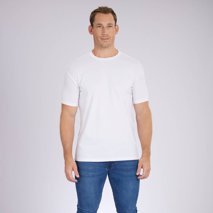 White Signature Crew Neck Tee