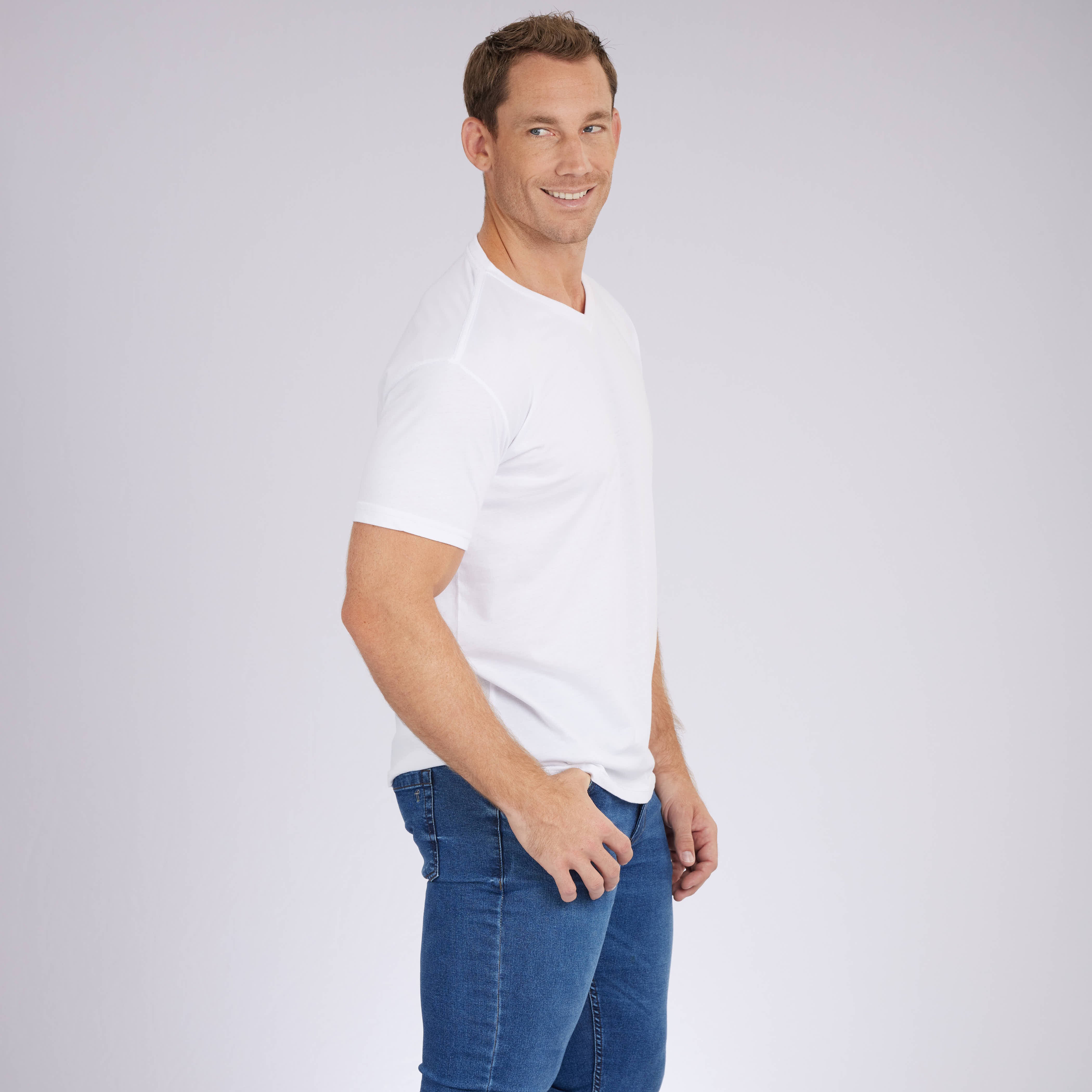 White Signature V-Neck Tees 3-Pack